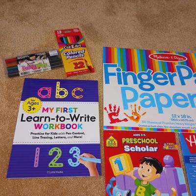 FINGER PAINT PAPER AND CHILDREN'S ACTIVITY BOOKS