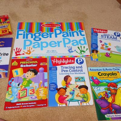 FINGER PAINT PAPER AND CHILDREN'S ACTIVITY BOOKS