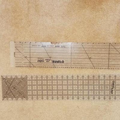 QUILTER'S RULERS, LARGE ROLL OF MATERIAL, LEARN TO KNIT BOOKS AND MORE