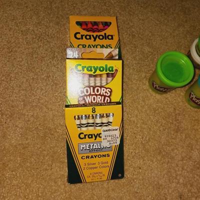 PLAY-DOH, WASHABLE MARKERS & A VARIETY OF CRAYONS