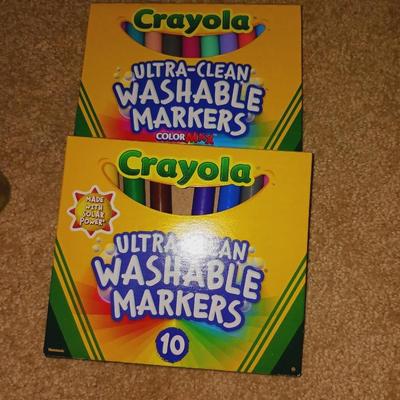 PLAY-DOH, WASHABLE MARKERS & A VARIETY OF CRAYONS
