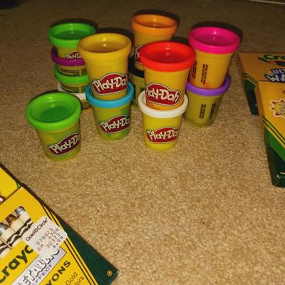 PLAY-DOH, WASHABLE MARKERS & A VARIETY OF CRAYONS