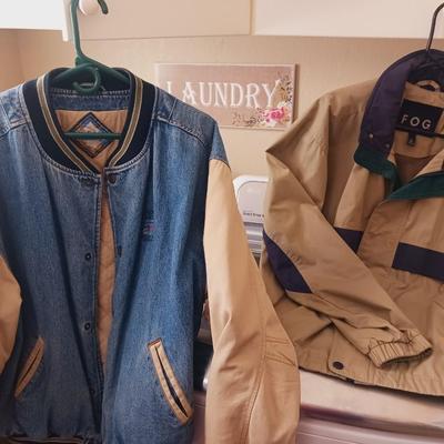 GEAR DENIM COAT FROM BAUSCH & LOMB & FOG JACKET SIZE LARGE