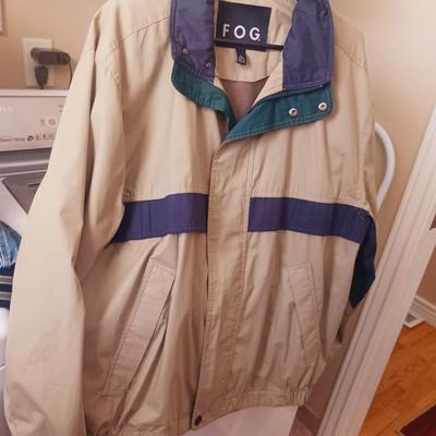 GEAR DENIM COAT FROM BAUSCH & LOMB & FOG JACKET SIZE LARGE
