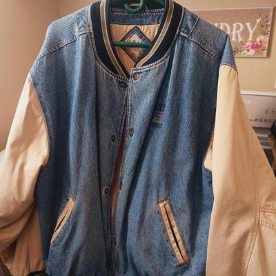 GEAR DENIM COAT FROM BAUSCH & LOMB & FOG JACKET SIZE LARGE