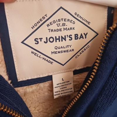 MEN'S ST JOHN'S BAY INSULATED HOODIE SIZE LARGE