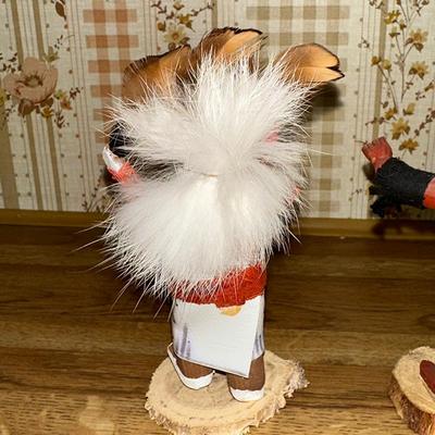 18 LOT 3 KACHINA DOLLS EAGLE BLACK ORGO RED EARS 4.5"