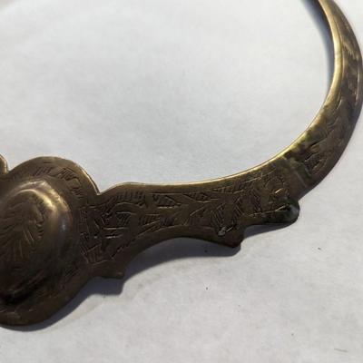 Antique Vintage Brass Collar Necklace