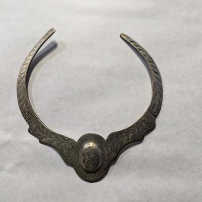 Antique Vintage Brass Collar Necklace