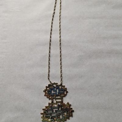 Vintage Napier 1970's Geometric Maze Necklace