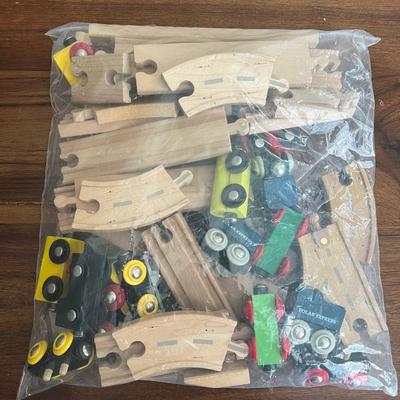 Bag of Wood Trains and Tracks