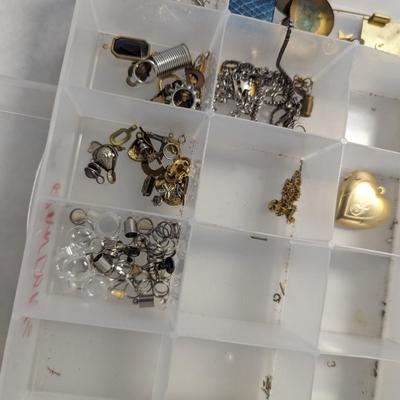 Assortment Of Costume Jewelry And Containers