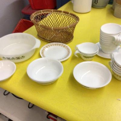 Corelle Dishes and Anchor Hocking Fireking Dish