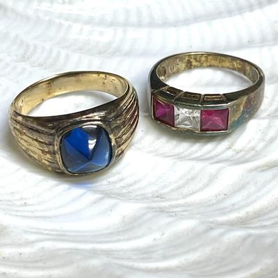 38 MENS CONTEMPORARY STERLING SILVER RINGS SIZE 9