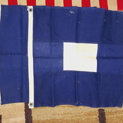 COAST GUARD ENSIGS NO 5 CLOTH FLAG AND NAVAL SIGNAL FLAG