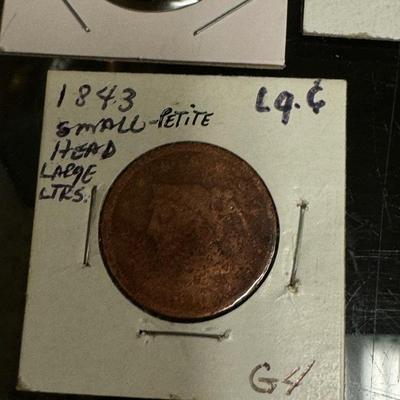 1843 Small petite head large letters XVF