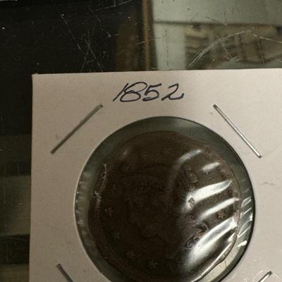 1852 Braided Hair US Copper Large Cent 1C