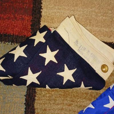 NYLON AND CLOTH US FLAGS