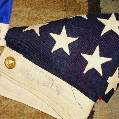 NYLON AND CLOTH US FLAGS
