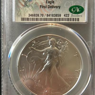 2024 MS 70 EAGLE FIRST DELIVERY Silver