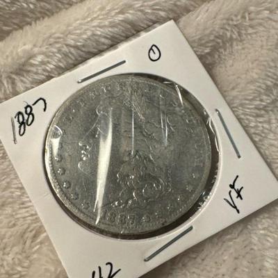 1887 O MORGAN U S COIN 1$ silver VF