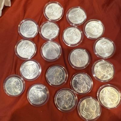 100 BUFFALO ROUNDS SILVER .999 5 x20 rolls of fine silver