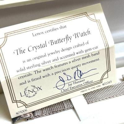 41 LENOX CRYSTAL BUTTERFLY LADIES QUARTZ WRIST WAATCH NOT RUNNING