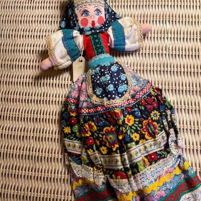 43 PAIR OF UNIQUE DOLLS ARTIST ELF & RUSSIAN FOLK ART DOLL