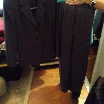 Pinstripe pants suit set