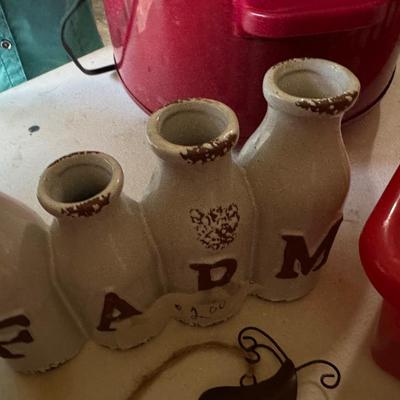 Lot of 4 collective milk jugs ceramic