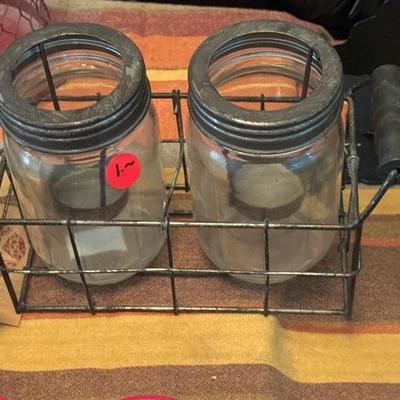Southern style candle holders with basket