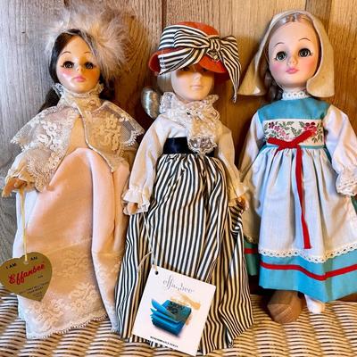 45 VINTAGE VINYL EFFANBEE COSTUME DOLLS