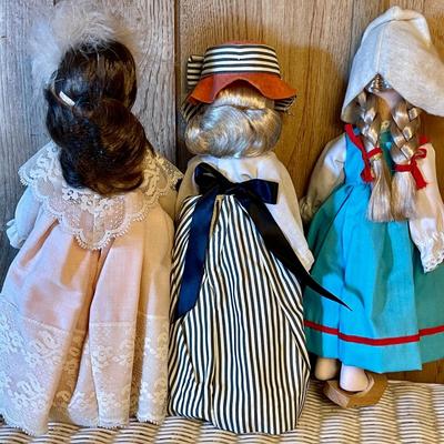 45 VINTAGE VINYL EFFANBEE COSTUME DOLLS