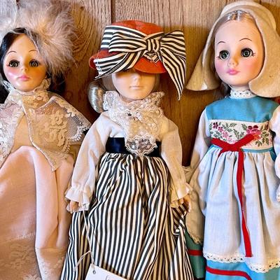 45 VINTAGE VINYL EFFANBEE COSTUME DOLLS
