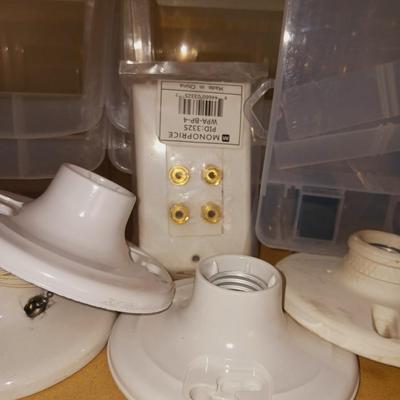 ELECTRICAL ITEMS, STACKING BINS AND MORE