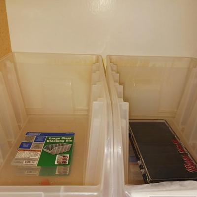 ELECTRICAL ITEMS, STACKING BINS AND MORE