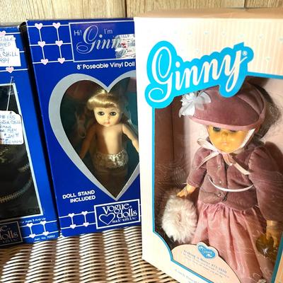 48 GROUP LOT 4 VINTAGE VOGUE GINNY DOLLS ORIGINAL BOXES