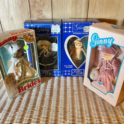 48 GROUP LOT 4 VINTAGE VOGUE GINNY DOLLS ORIGINAL BOXES