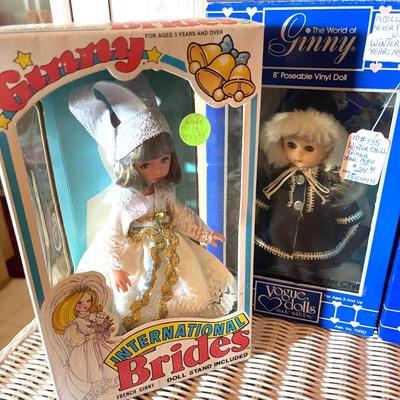 48 GROUP LOT 4 VINTAGE VOGUE GINNY DOLLS ORIGINAL BOXES