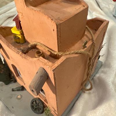 Roadside Terra Cotta Color Mexican Cantina Hanging Wood Birdhouse