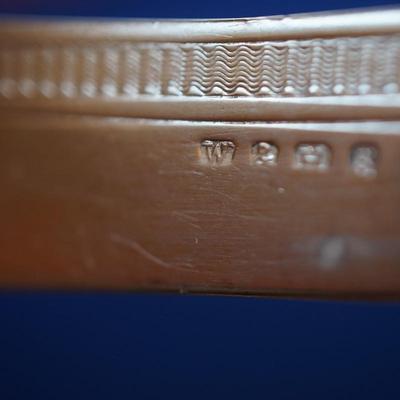 HISTORIC 1860'S SILVER & BONE HANDLED FISH SERVING SET FOR SIX /IN MAHOGANY PRESENTATION BOX