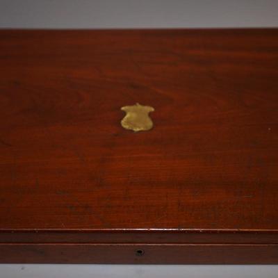 HISTORIC 1860'S SILVER & BONE HANDLED FISH SERVING SET FOR SIX /IN MAHOGANY PRESENTATION BOX