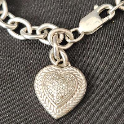 4 Pieces Hob Sterling Silver Hearts Earrings Necklace & Bracelet 71 gram