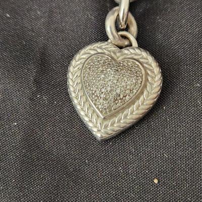 4 Pieces Hob Sterling Silver Hearts Earrings Necklace & Bracelet 71 gram