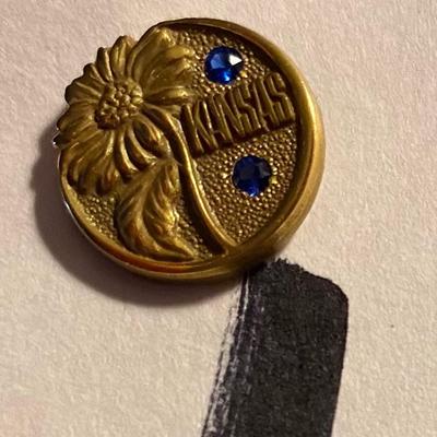 10k Gold Kansas Pin