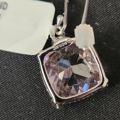Judith Ripka Pink Crystal Earrings Sterling Silver