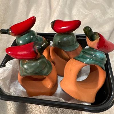 Lot of 4 JALAPEÑO NAPKIN HOLDERS
