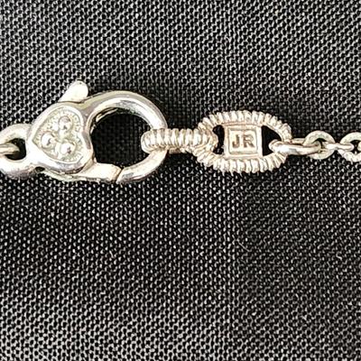 Judith Ripka Sterling Silver Necklace w Yellow & Blue Crystal