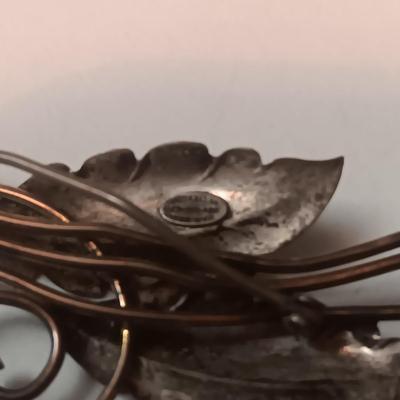 STERLING SILVER EARRINGS AND BROOCH