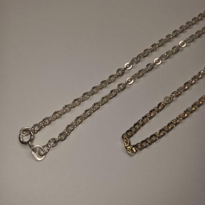 STERLING SILVER CHAIN AND EARRINGS W/PURPLE STONE